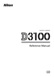 Nikon D3100 manual. Camera Instructions.